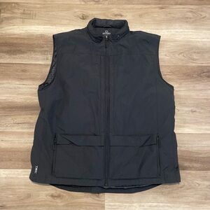 ScotteVest Mens 3XLT Quest TEC RFID Vest Black Hidden Hood Pockets Full Zip